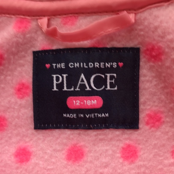 THE CHILDREN’S PLACE 2 in 1 Pink Infant Winter Jacket Size 12-18 Months. - Picture 3 of 6